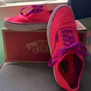 VANS: Hot Pink w/ Purple Laces Women’s 8